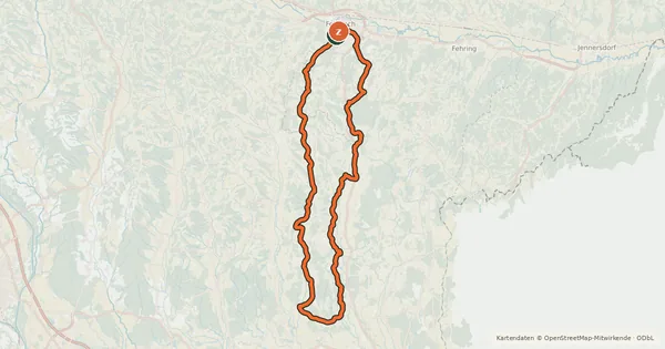 Kartenübersicht der Radroute Aulandtour
