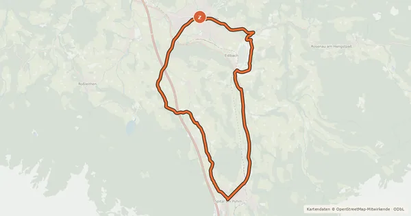 Kartenübersicht der Radroute Aurunde