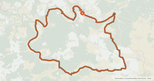 Kartenübersicht der Radroute Ausflug in die Flussgeschichte