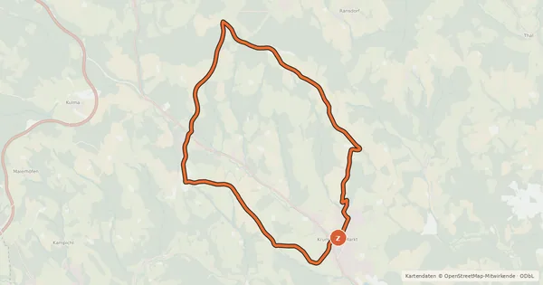 Kartenübersicht der Radroute Aussichtsroute (e-Bike)