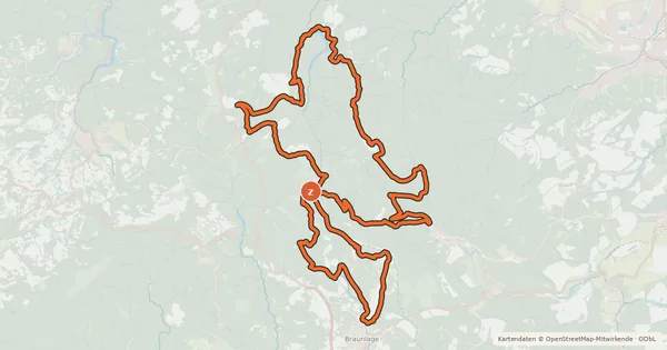 Kartenübersicht der Radroute B4 (Gipfelstürmer-Tour Brocken)
