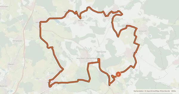 Kartenübersicht der Radroute Backesdörfer-Tour