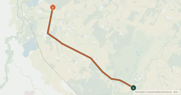 Kartenübersicht der Radroute Bad Bentheimer Routen