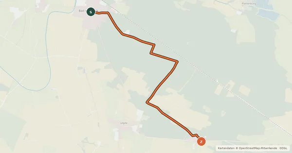 Kartenübersicht der Radroute Bad Wilsnack (40) - Bad Wilsnack (47)