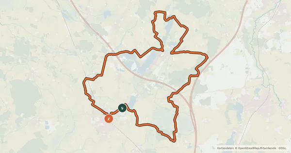 Kartenübersicht der Radroute Bade Tour