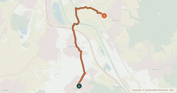 Kartenübersicht der Radroute Badischer Weinradweg - Variante