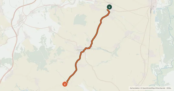 Kartenübersicht der Radroute Bahntrassenradweg Dobermannsdorf-Loidesthal