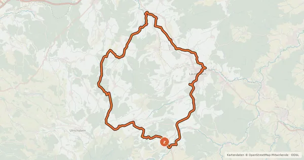 Kartenübersicht der Radroute Basalt-Tour