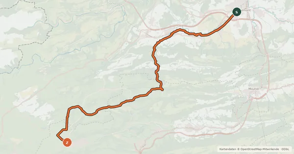 Kartenübersicht der Radroute Basel–Franches-Montagnes