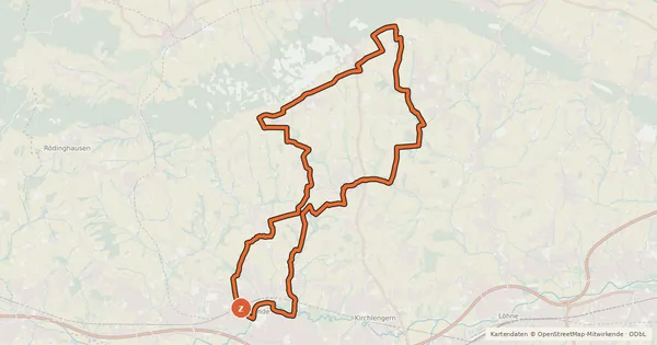 Kartenübersicht der Radroute Bauernbad Radelroute