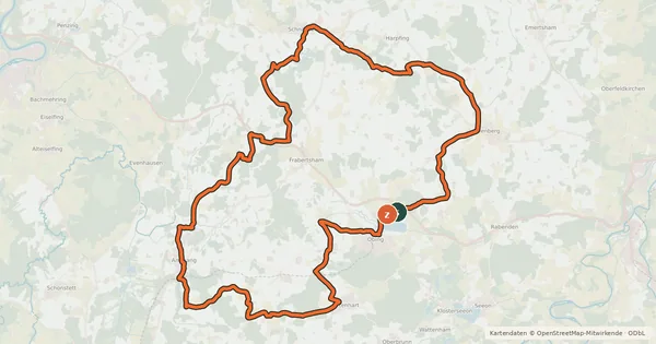 Kartenübersicht der Radroute Bauernhof Safari