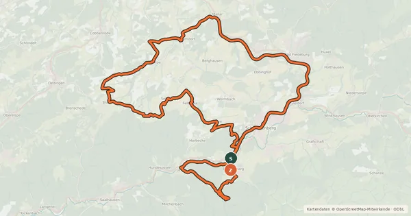Kartenübersicht der Radroute Bauernland-Radroute