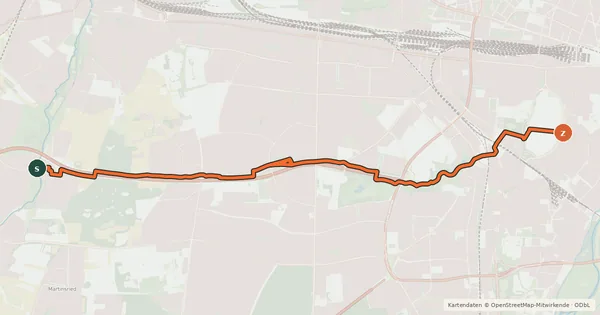 Kartenübersicht der Radroute Bavaria-Würm-Radweg (RV10)