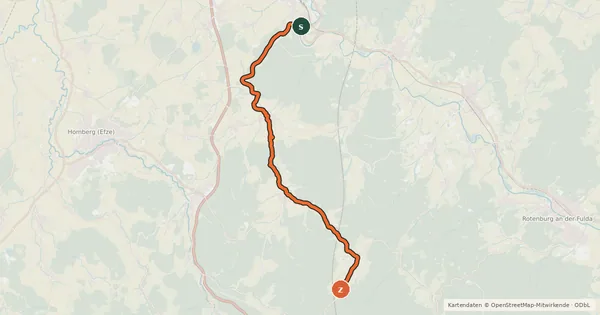 Kartenübersicht der Radroute Beisetal-Mühlen-Radweg
