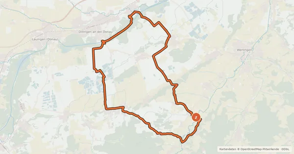 Kartenübersicht der Radroute Berg & Tal