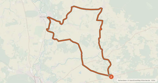 Kartenübersicht der Radroute Berg und Tal