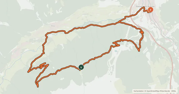 Kartenübersicht der Radroute Bergeralm Rundtour