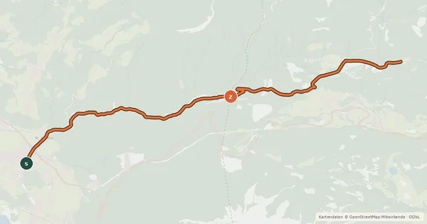 Kartenübersicht der Radroute BergeSeen eTrail