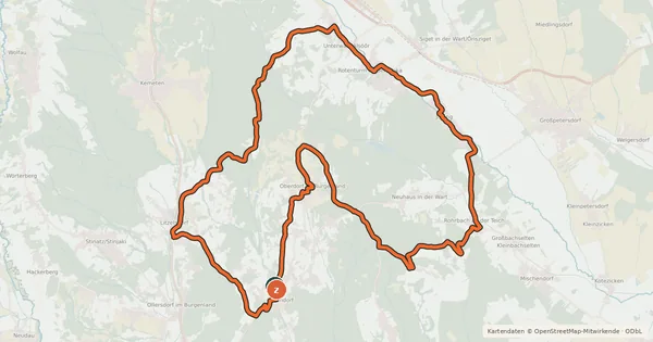 Kartenübersicht der Radroute Berghäuser-Radweg