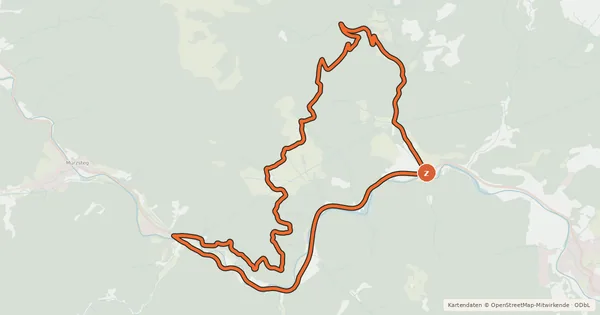 Kartenübersicht der Radroute BergRadlRunde Falkensteinalm