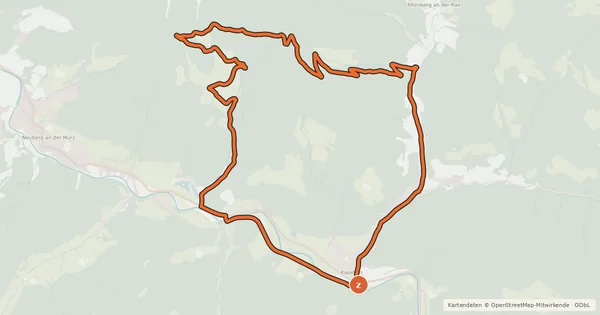Kartenübersicht der Radroute BergRadlRunde Urani