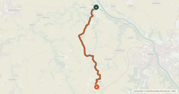 Kartenübersicht der Radroute Bergwerksweg