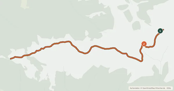 Kartenübersicht der Radroute Bergwiesentrail Singletrail