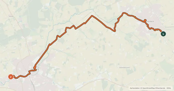 Kartenübersicht der Radroute Berkelroute - Hauptroute