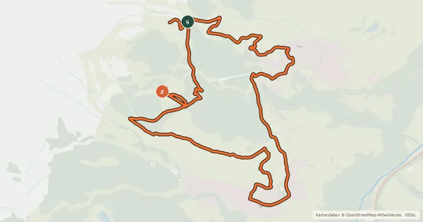 Kartenübersicht der Radroute Beutelkopf Tour