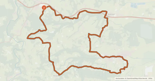 Kartenübersicht der Radroute BF 18 - Panoramarunde