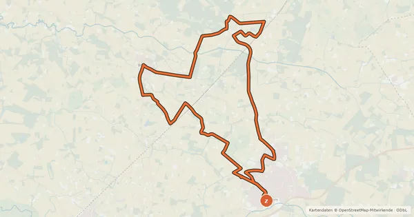 Kartenübersicht der Radroute Biberroute 1