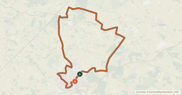 Kartenübersicht der Radroute Biberroute 2