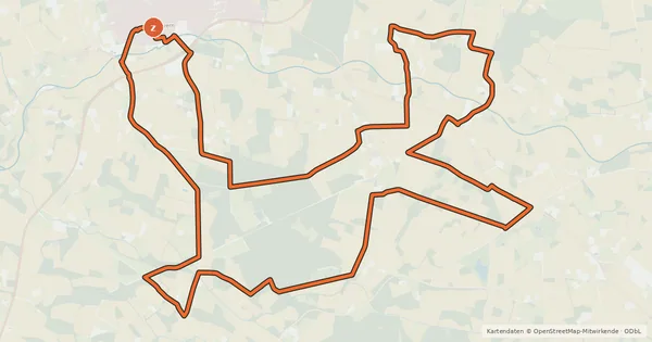 Kartenübersicht der Radroute Biberroute 3