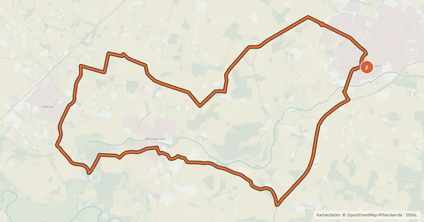 Kartenübersicht der Radroute Biberroute 4