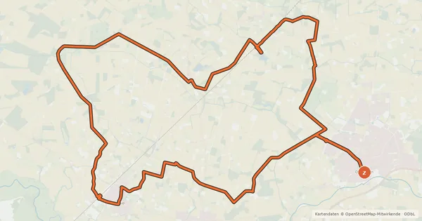 Kartenübersicht der Radroute Biberroute 5
