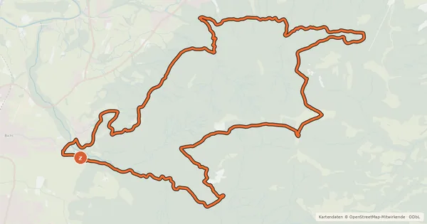 Kartenübersicht der Radroute Bichl - Zwiesel - Blomberg