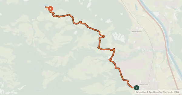 Kartenübersicht der Radroute Bichlersee