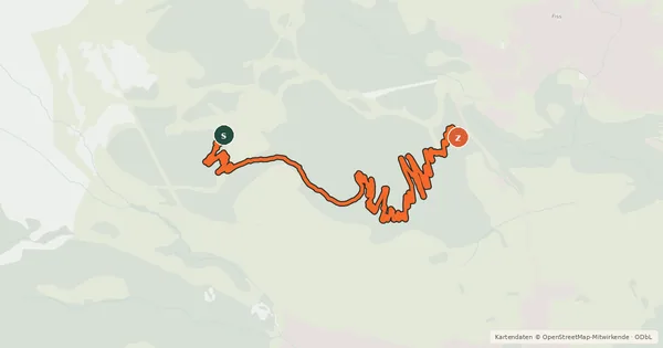 Kartenübersicht der Radroute Bifitrail