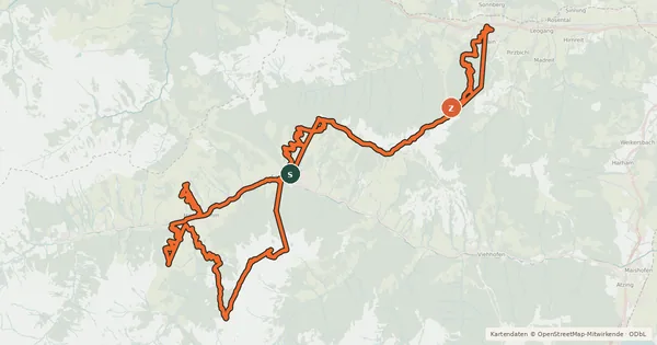 Kartenübersicht der Radroute BIG-5 Bike Challenge