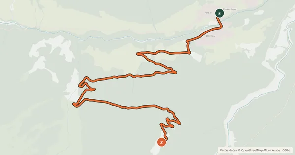 Kartenübersicht der Radroute Bike & Hike Gamshütte