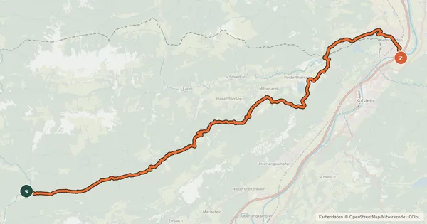 Kartenübersicht der Radroute Bike Trail Tirol Etappe 09