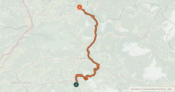 Kartenübersicht der Radroute Bike Trail Tirol Etappe 11