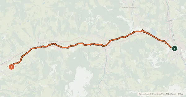 Kartenübersicht der Radroute Bike Trail Tirol Etappe 13