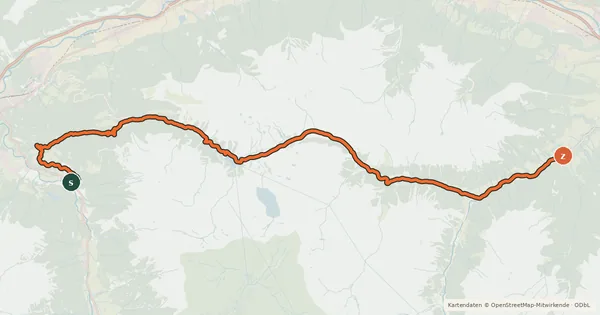 Kartenübersicht der Radroute Bike Trail Tirol Etappe 25