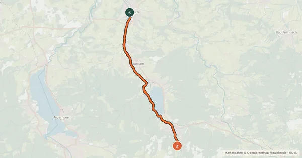 Kartenübersicht der Radroute Bike2Hike
