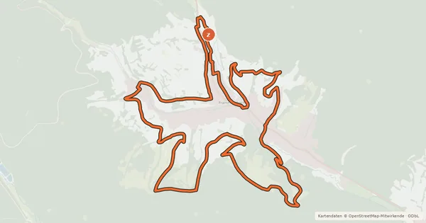 Kartenübersicht der Radroute Bikewald.de Route 2
