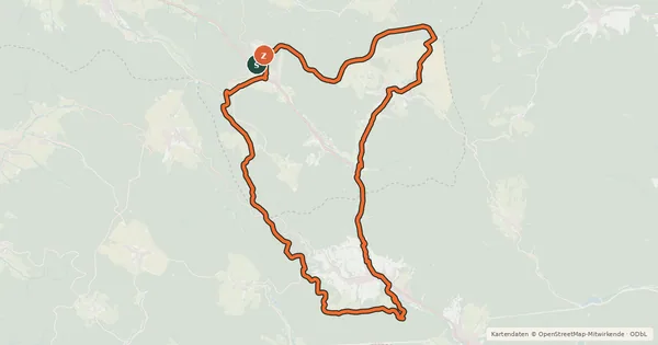 Kartenübersicht der Radroute Bikewald Route 6 – Durch den Räuberwald