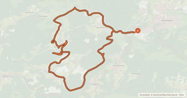 Kartenübersicht der Radroute Bildchen & Hoher Knochen