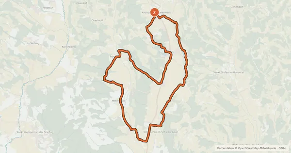 Kartenübersicht der Radroute Bio-Tour