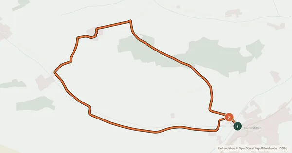 Kartenübersicht der Radroute Bischofstetten - Runde
